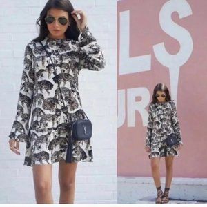 H&M Bengal Cat Leopard Print Shift Dress